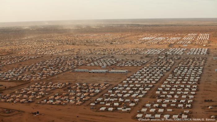 An aerial view of the Dabaad Refugee Complex in Kenya
