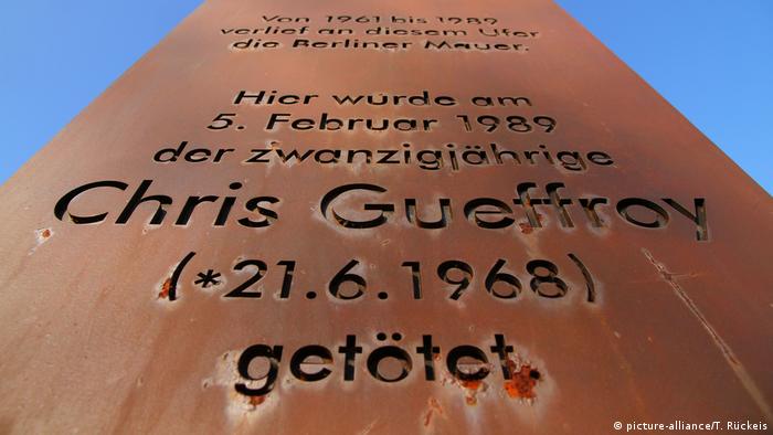 Deutschland Gedenkstele Chris Gueffroy