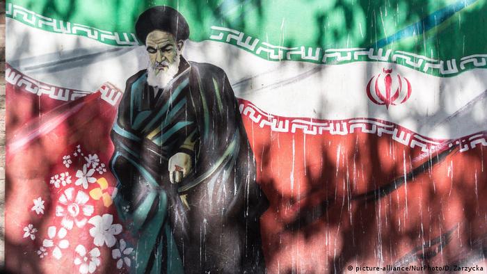 Iran Graffiti von Ruhollah Khomeini in Teheran