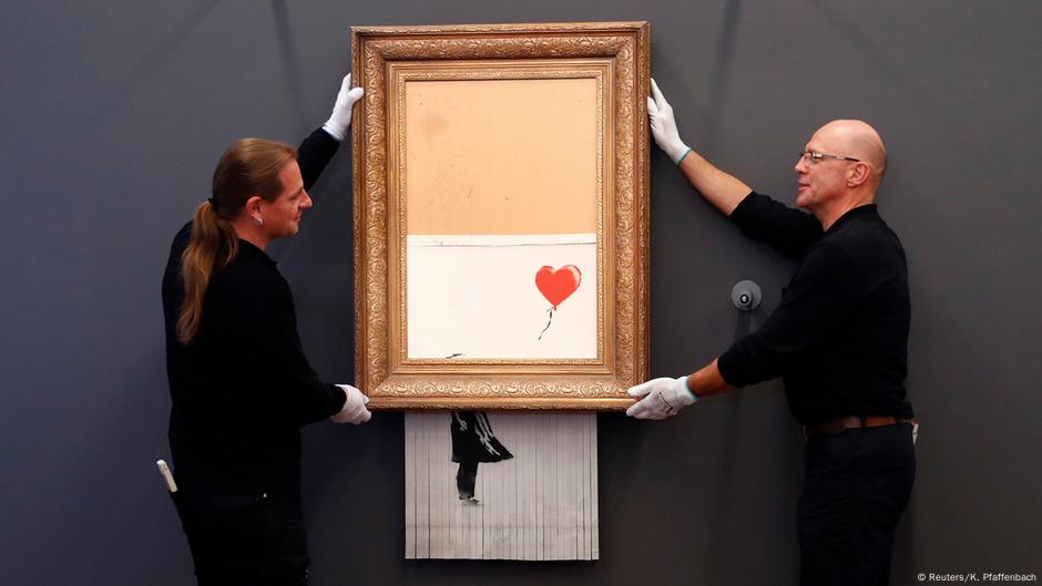 Banksy′s shredded ′Girl with Balloon′ now on display in Germany | Arts ...