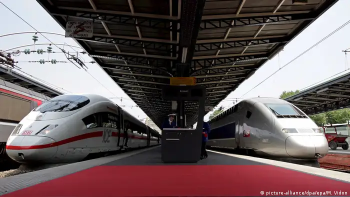 Französischer TGV und deutscher ICE