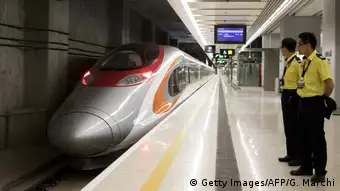China Eisenbahn neue Züge Vibrant Express in Hong Kong