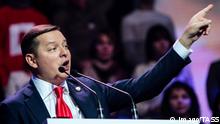 KIEV, UKRAINE - JANUARY 21, 2019: Ukrainian politician Oleh Lyashko, nominated for the post of Ukraine s President, during a congress of Ukraine s Radical Party. The 2019 Ukrainian presidential election is scheduled for March 31. Anna Marchenko/TASS PUBLICATIONxINxGERxAUTxONLY TS09E6AA