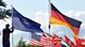 German and NATO flags flying German and NATO flags flying