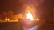 Deutschland Unkel Am Rhein - Güterwaggons mit Spraydosen in Flammen Deutschland Unkel Am Rhein - Güterwaggons mit Spraydosen in Flammen