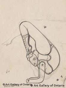 Graphit-Zeichnung eines Akrobaten auf Papier (Foto: Art Gallery of Ontario)
