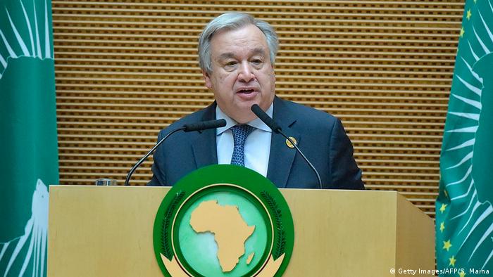 Äthiopien Gipfeltreffen der Afrikanischen Union in Addis Abeba Antonio Guterres (Getty Images/AFP/S. Maina)