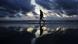 A man walks along the beach at sunrise ahead of Hurricane Irma in Daytona Beach, Florida A man walks along the beach at sunrise ahead of Hurricane Irma in Daytona Beach, Florida