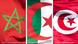 Kombibild - Flaggen von Marokko Algerien und Tunesien Kombibild - Flaggen von Marokko Algerien und Tunesien