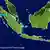 Slika prikazuje geografsku kartu Indonezije