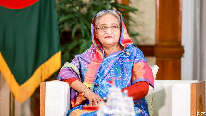 Bangladesch - DW Chefredakteurin Ines Pohl, Leiterin DW-Asien Debarati Guha treffen Premierminister Sheikh Hasina in Dhaka