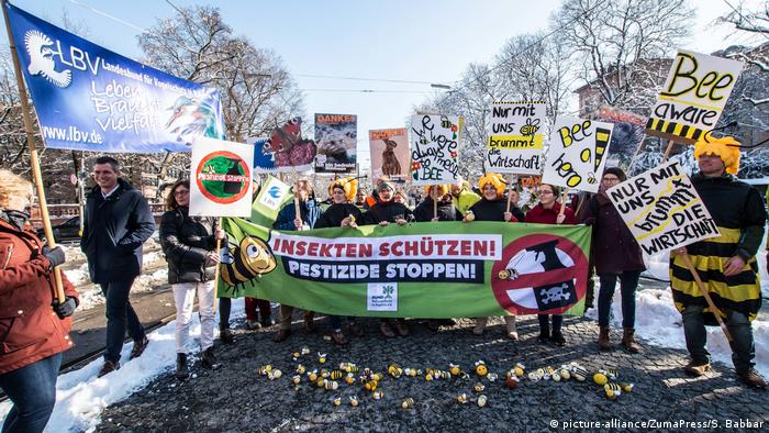 Protesta contra el uso masivo de pesticidas, aquí en Múnich, el 5 de febrero de 2019.
