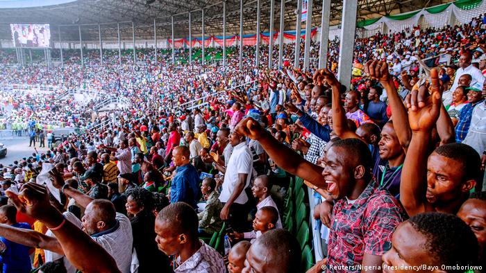 Nigeria Rivers State | Wahlkampf Muhammadu Buhari, Präsident - 12.02.2019 *** Supporters of Nigeria's President Muhammadu Buhari attend a campaign rally ahead of the country's presidential election in Rivers State, Nigeria, February 12, 2019