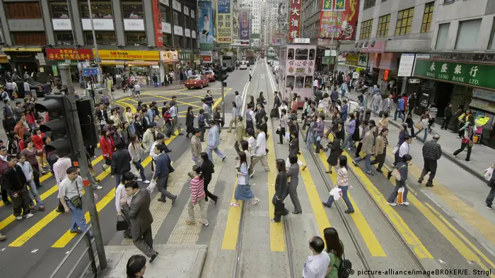 China Verkehr in den Straßen von Hong Kong