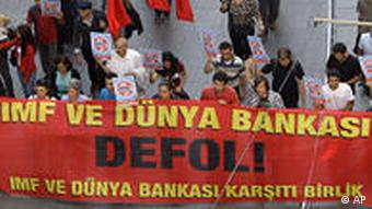 Türkei Istanbul Demonstration gegen Jahrestagung IWF und Weltbank