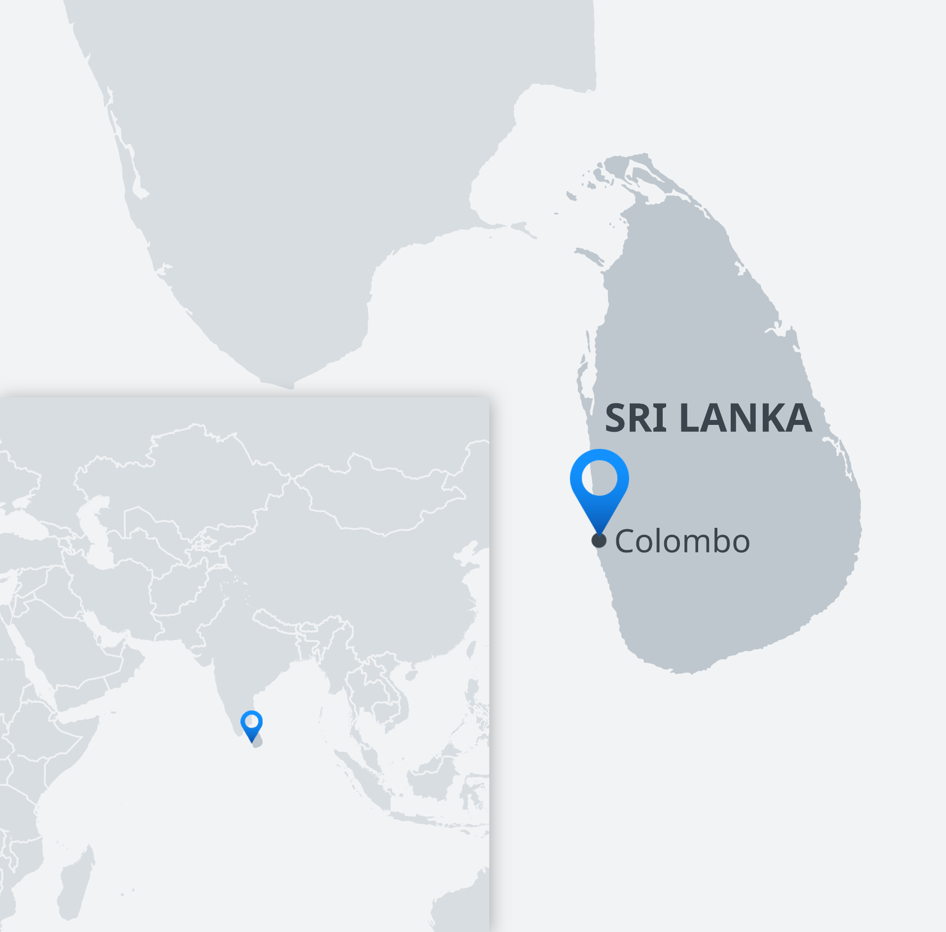 Karte Sri Lanka Colombo EN