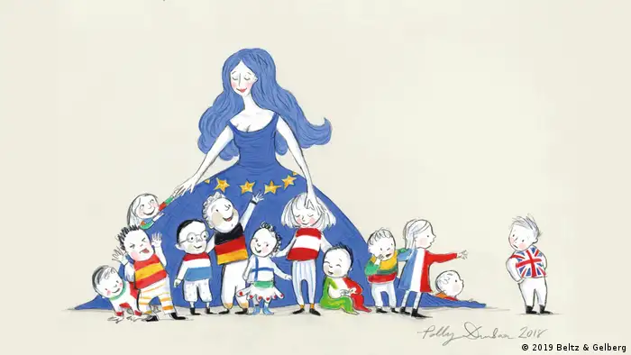 Illustration von Polly Dunbar für das Buch Zeichnen für ein Europa. (2019 Beltz & Gelberg)