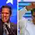 Fotos de Guaidó e Maduro colocadas lado a lado, ambos com dedo em riste