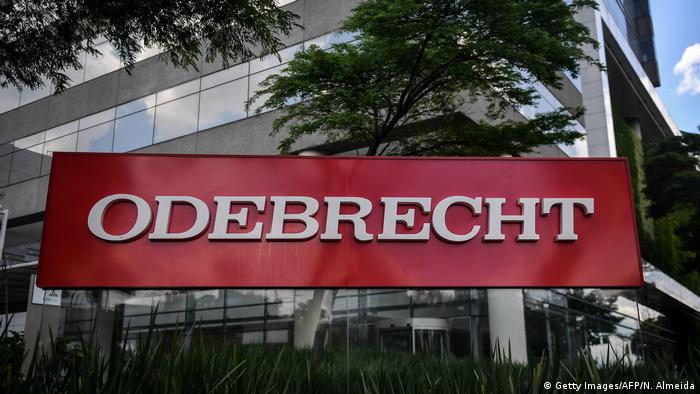 Brasilien - Baukonzern Odebrecht trifft vereinbarung mit Peru - Firmenlogo (Getty Images/AFP/N. Almeida)