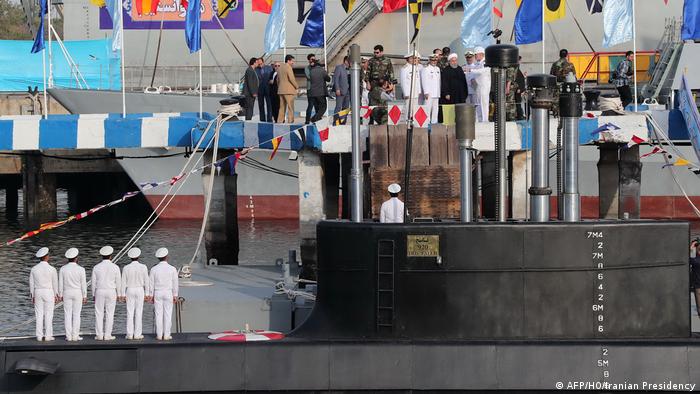 Iran Bandar Abbas Enthüllung neues U-Boot (AFP/HO/Iranian Presidency)