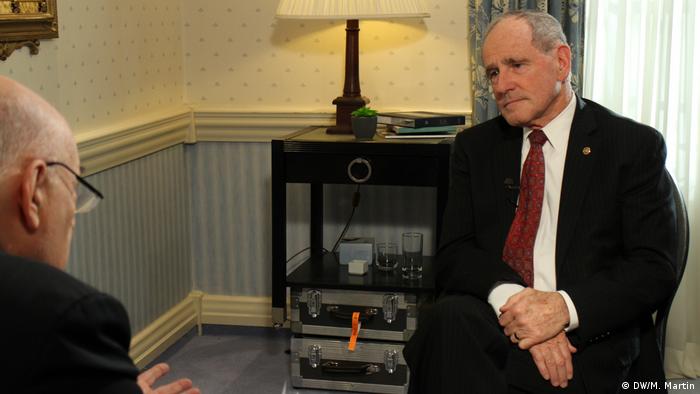 Der republikanische Senator Jim Risch 2019 im Interview der Deutschen Welle 