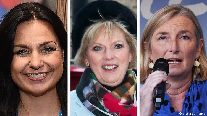 Heidi Allen, Anna Soubry und Sarah Wollaston, die aus der Konservativen Partei ausgetreten sind und der Independent Group beigetreten sind.