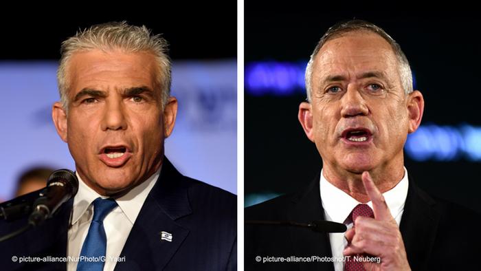 El diputado Yair Lapid, líder del partido Yesh Atid (foto izquierda); y Benny Gantz, exjefe del Estado Mayor y líder del partido Resistencia Israel.
