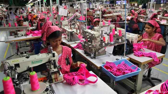 Indien Textilfabrik Näherinnen