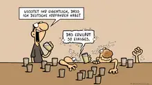 DW Euromaxx Comic von Fernandez Verstehen Sie Deutsch? Alkohol