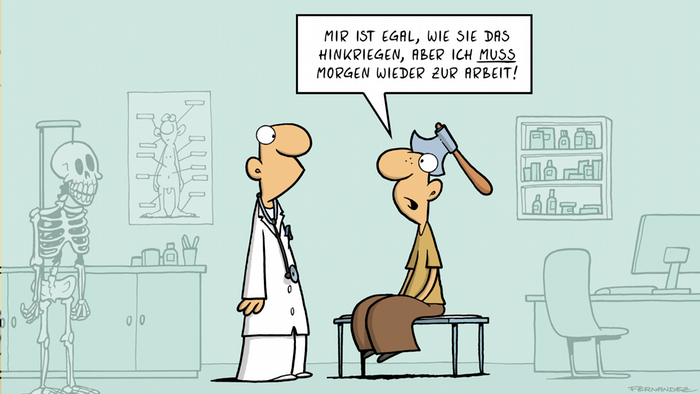 DW Euromaxx Comic von Fernandez Verstehen Sie Deutsch? Arzt