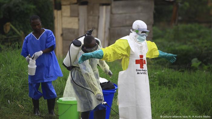 Ebola aid workers in Congo