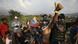 Kolumbien venezolanische Migranten protestieren an der Grenze zu Venezuela Kolumbien venezolanische Migranten protestieren an der Grenze zu Venezuela