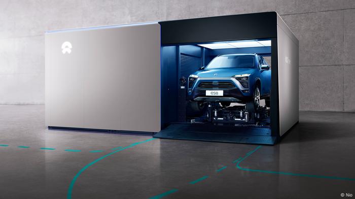 Automatisch Ladestation von E-Autos der Firma nio (Nio)