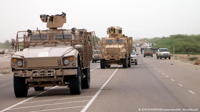 DW Exclusive Deutsche Waffen in Jemen SPERRFRIST 26.02.2019 20 Uhr Oshkosh-Kampffahrzeuge mit Fewas-Waffenstation