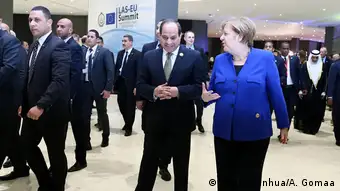 Ägypten Gipfel EU und Arabische Liga in Sharm El Sheikh Merkel und al-Sisi