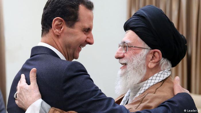 Syriens Machthaber Bashar Assad besucht Ayatollah Ali Khamenei, den Führer der Islamischen Republik Iran