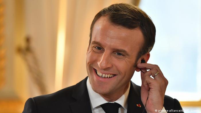 Frankreich, Paris: Emmanuel Macron und Barham Saleh