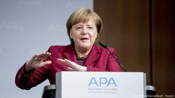 Angela Merkel speaks at APA conference