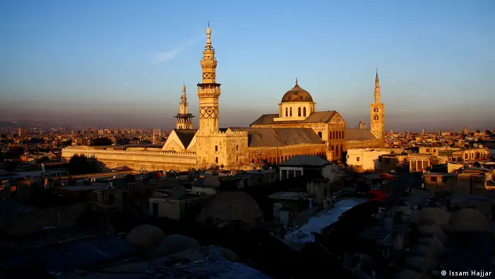 Syrien, Umaiyadenmoschee von Damaskus, über dem Häusermeer der historischen Altstadt, die als Ganzes zum UNESCO-Welterbe gehört. (Issam Hajjar)