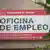 Sign in front of an employment office in Madrid