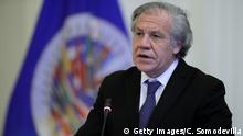 WASHINGTON, DC - MARCH 01: Organization of American States Secretary General Luis Almagro of Uraguay speaks during a meeting on state corruption and human rights violations in Venezuela at the organization's headquarters March 01, 2019 in Washington, DC. Siting criticism of President Nicolas Maduro's consolidation of power by the OAS, whose charter promotes democracy among member organizations in the Western Hemisphere, Venezuela has threatened to leave the organization. (Photo by Chip Somodevilla/Getty Images)
