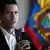 O líder oposicionista venezuelano Juan Guaidó, em visita a Salinas, no Equador