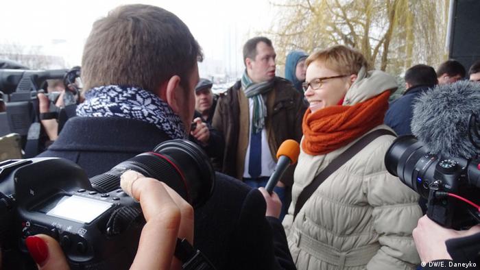 Journalistin Marina Solotowa nach dem Prozessende