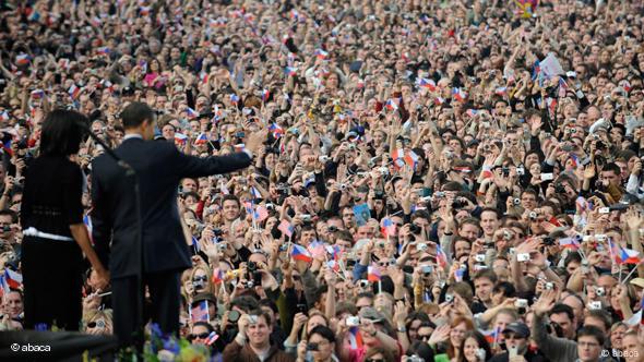 Obama wirbt für eine atomwaffenfreie Welt in Prag Flash-Galerie