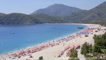 Ölüdeniz-Bucht bei Fethiye, türkische Ägäis, türkische Westküste, Türkei, Asien | Verwendung weltweit, Keine Weitergabe an Wiederverkäufer.