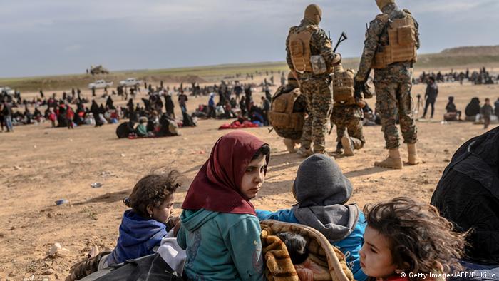 Civilians evacuated from the Islamic State's holdout of Baghou