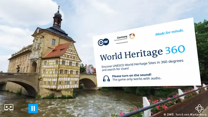 DW World Heritage App 360 | Starttafel ENG
