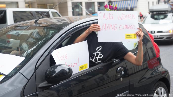 Großbritannien Amnesty Protest für inhaftierte Frauen in Saudi-Arabien
