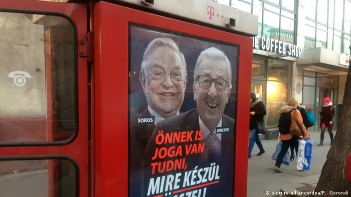 Ungarn, Budapest: Ungarn entfernt Anti-EU Soros Wahlplakate