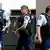 Armed police patrol outside a mosque in central Christchurch, New Zealand, Friday, March 15,